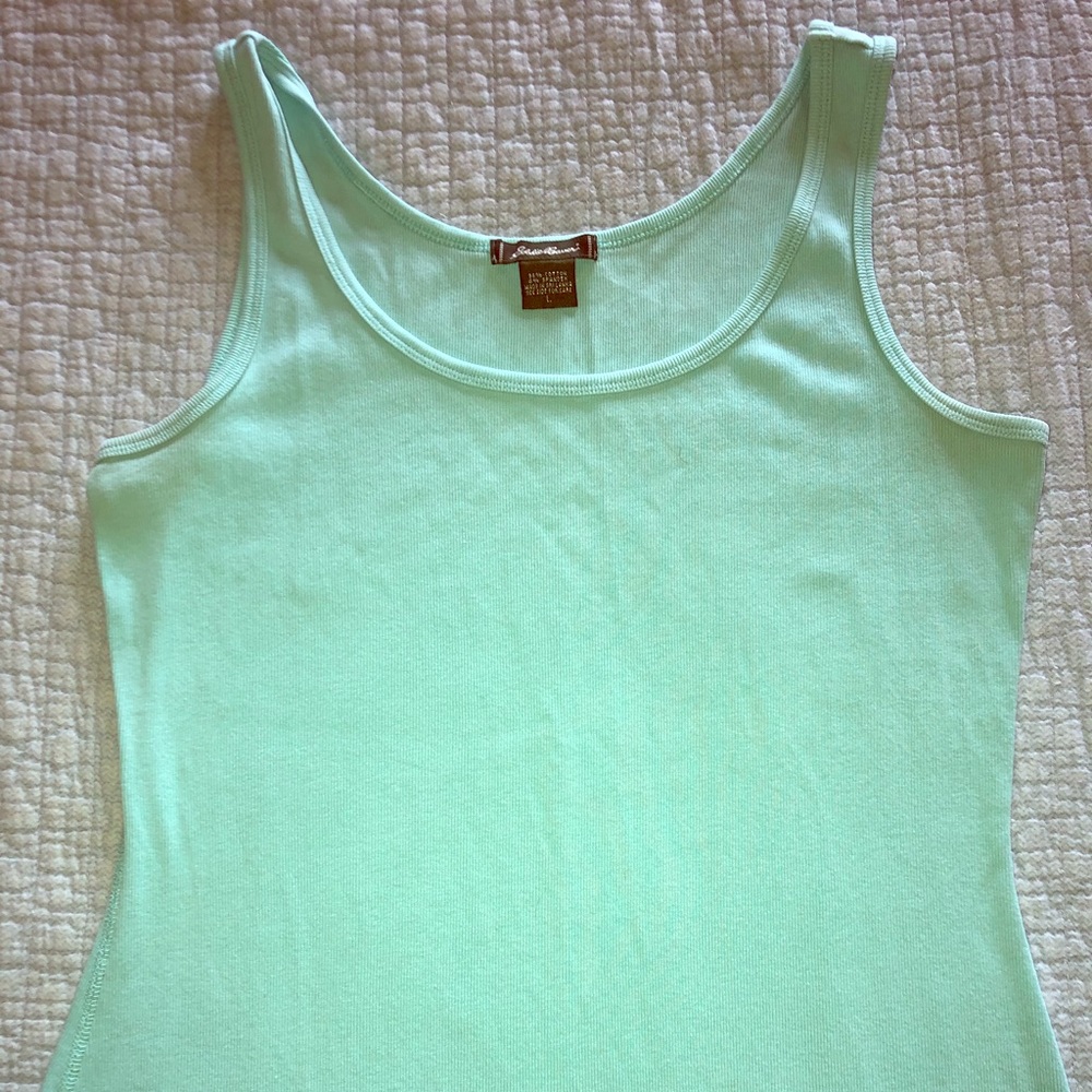 ***Eddie Bauer ribbed cotton tank, women's Large**